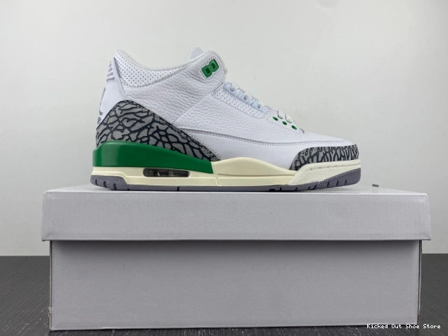 Kicked Out Shoe Store CK9246-136 Lucky Green Jordan Retro 3 (W) 0813